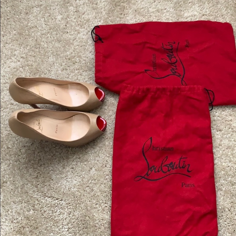 Peep toe Louboutin heels